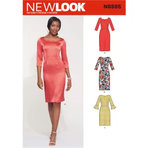 6595 New Look Sewing Pattern N6595 Misses' Sheath Dress