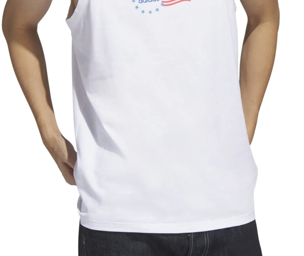 adidas Men's American Flag Tank White Size X-Large