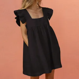 Amy Fashion - Elegant Butterfly Sleeve Beach Party Dress