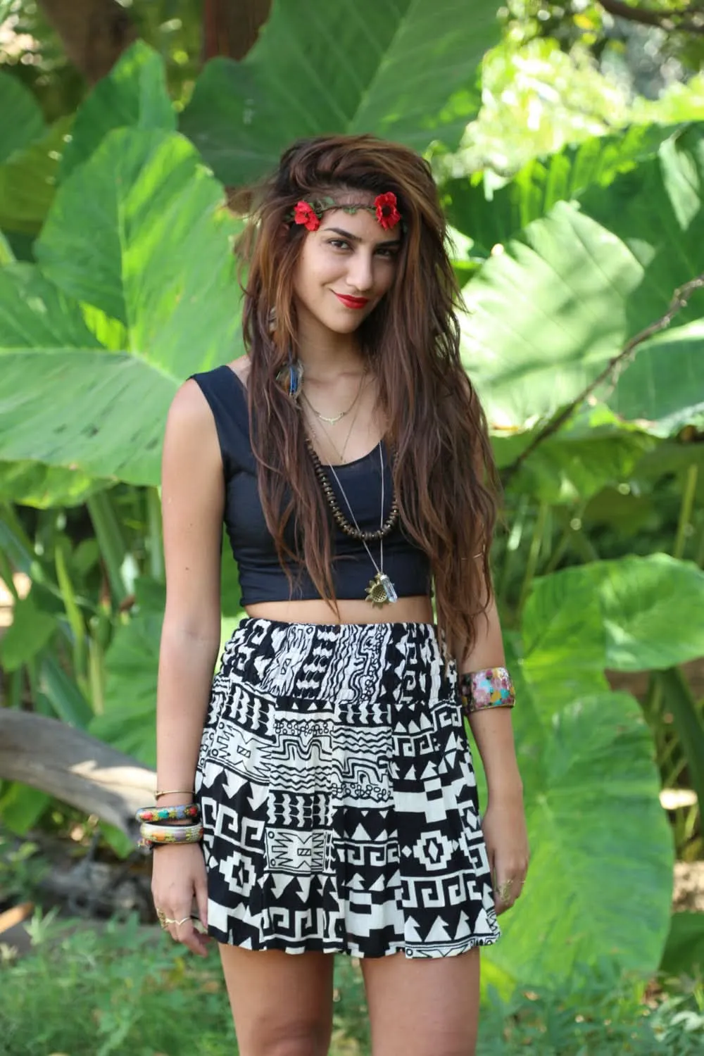 Aztec Tribal Geometric Skirt