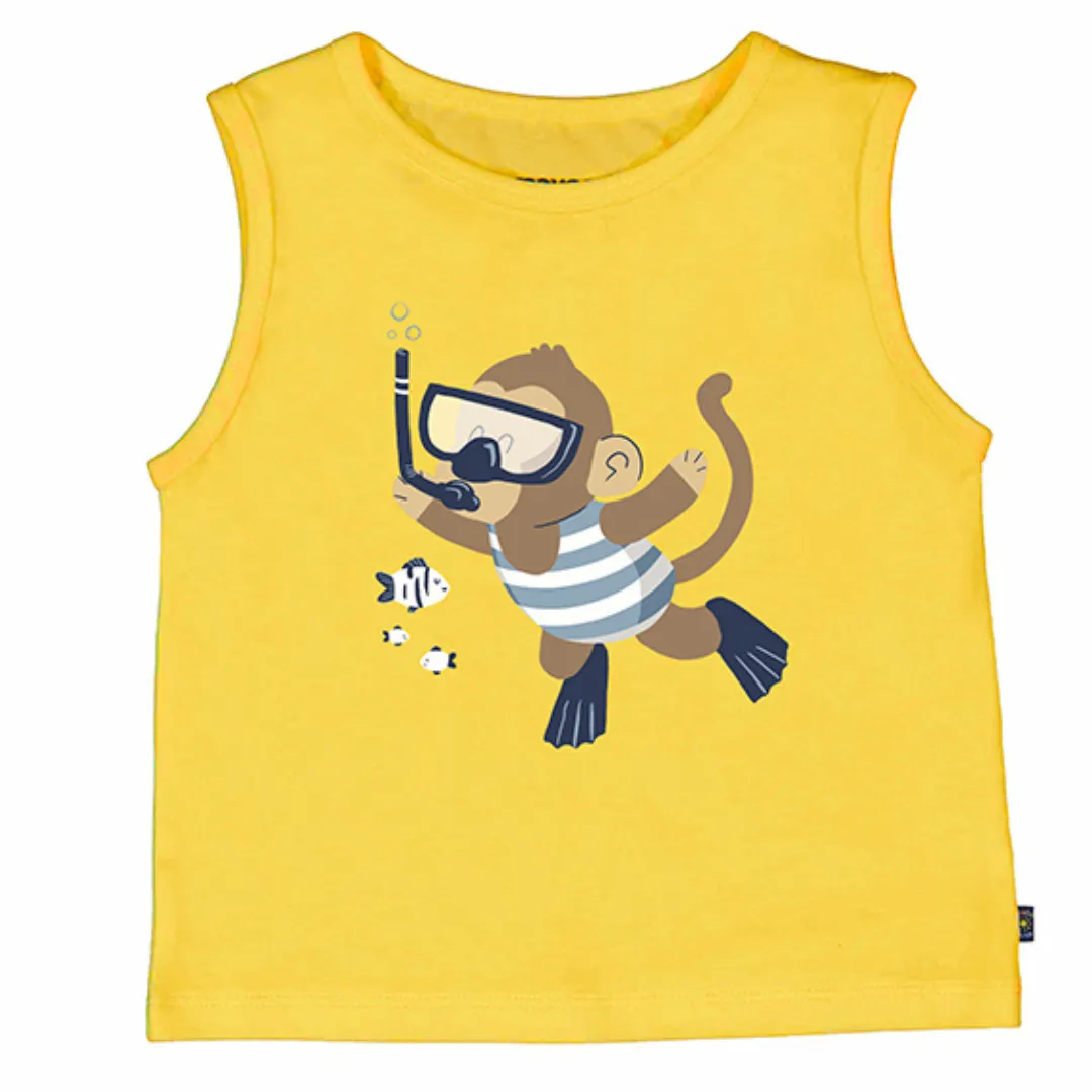 Banana Scuba Monkey Sleeveless Tee