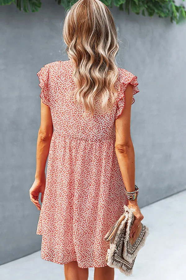 Bohemian Floral Print Trendy Sleeveless Casual Mini Dress