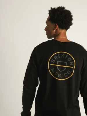 BRIXTON CREST LONG SLEEVE TEE - CLEARANCE