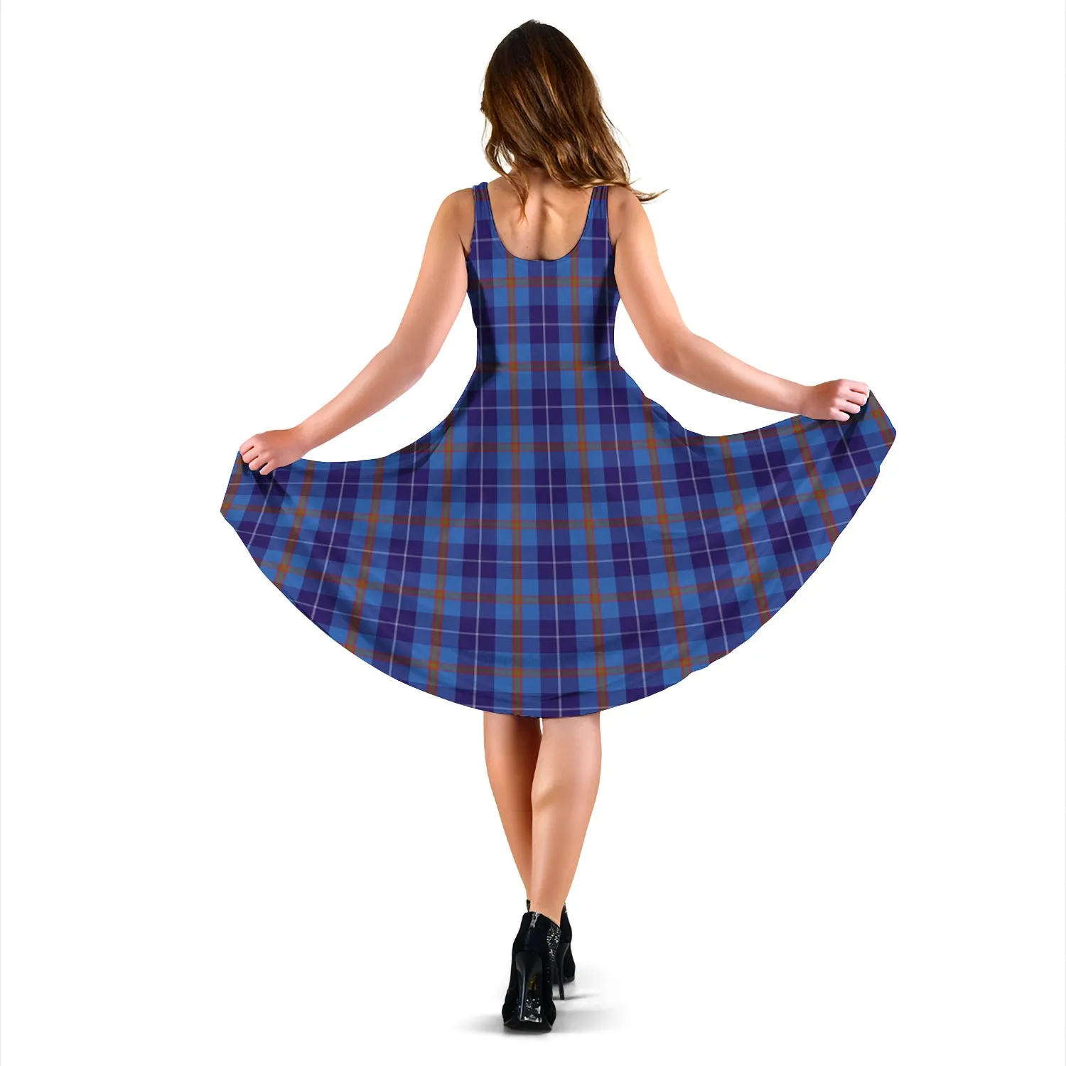 Bryson Tartan Sleeveless Midi Womens Dress