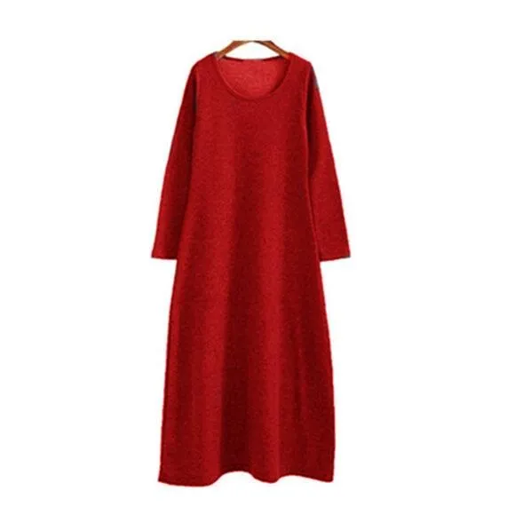 Dalia Long Sleeve Warm Maxi Dress