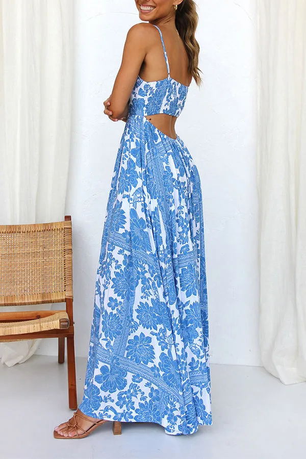 Elegant Sleeveless Printed Dress