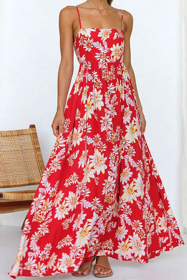 Elegant Sleeveless Printed Dress