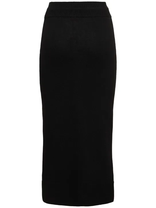 Ermanno Scervino   Knitted elastic waist midi skirt 