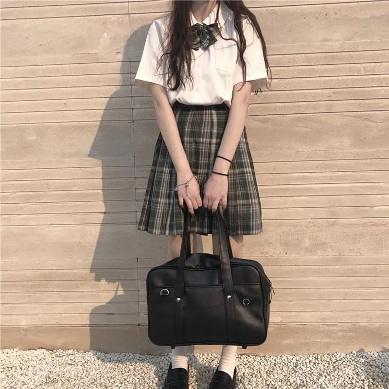 Harajuku High-waist Plaid Skirt