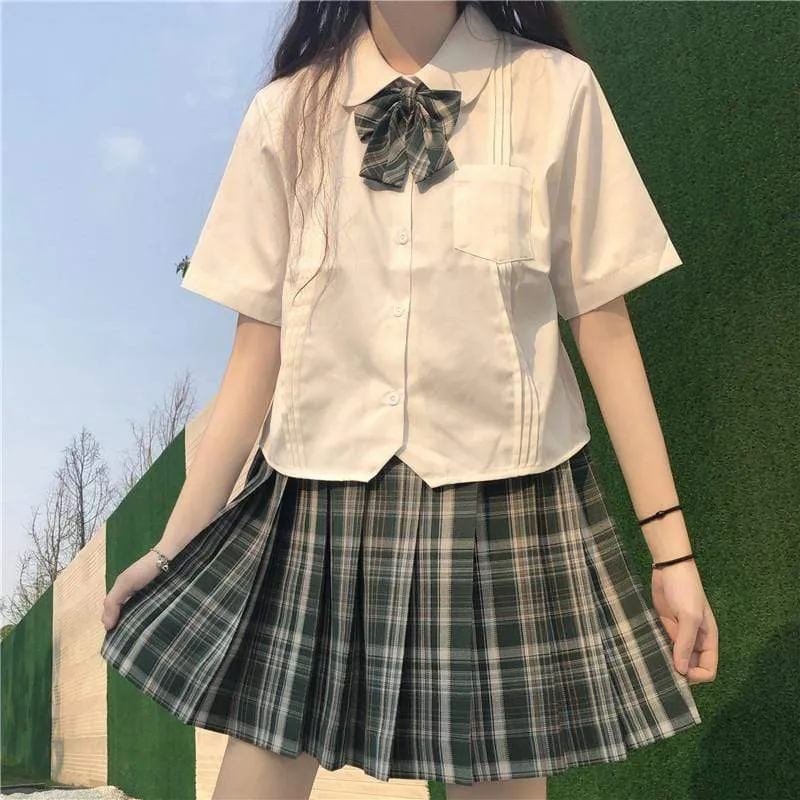 Harajuku High-waist Plaid Skirt