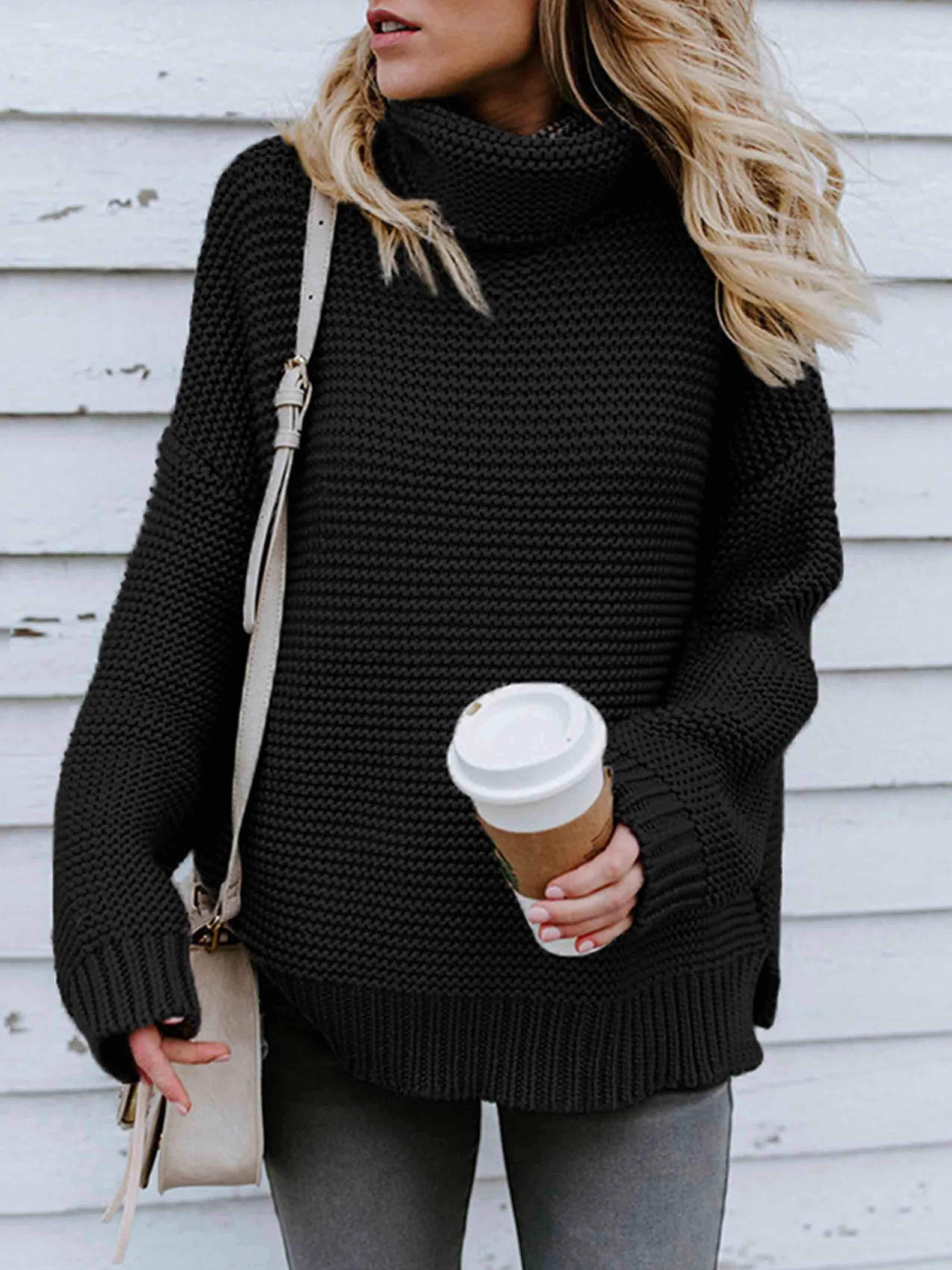 iForgirls Loose Turtleneck Warm Sweater