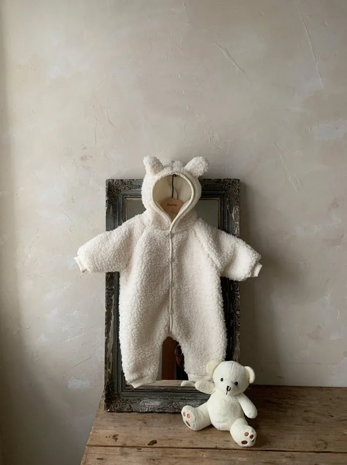 Infant Lamb Cashmere Warm Romper