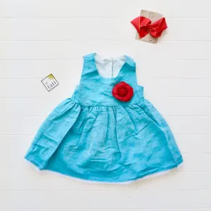 Iris Dress in Bluegreen Linen