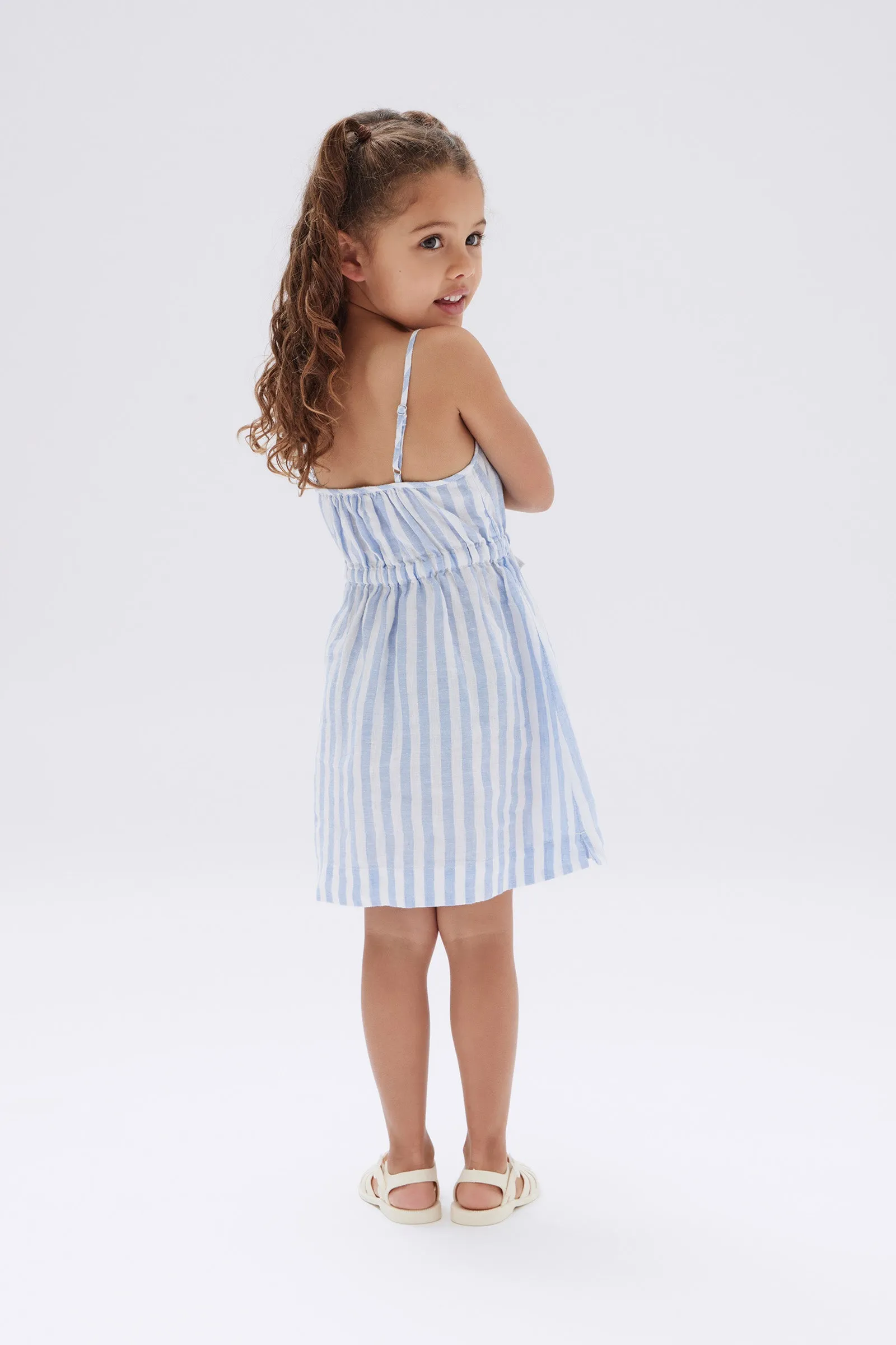 Kids Recess Linen Stripe Dress