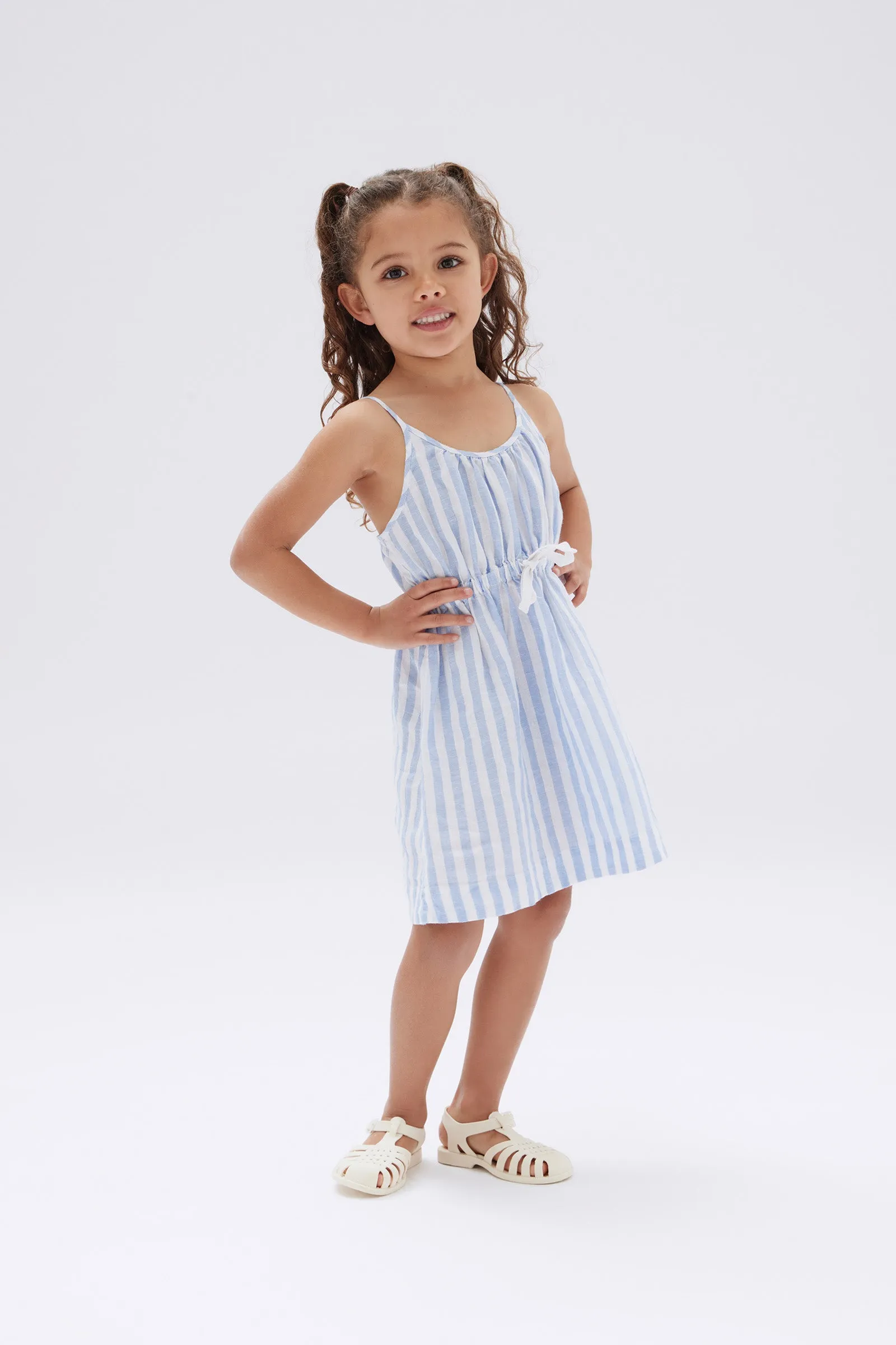 Kids Recess Linen Stripe Dress