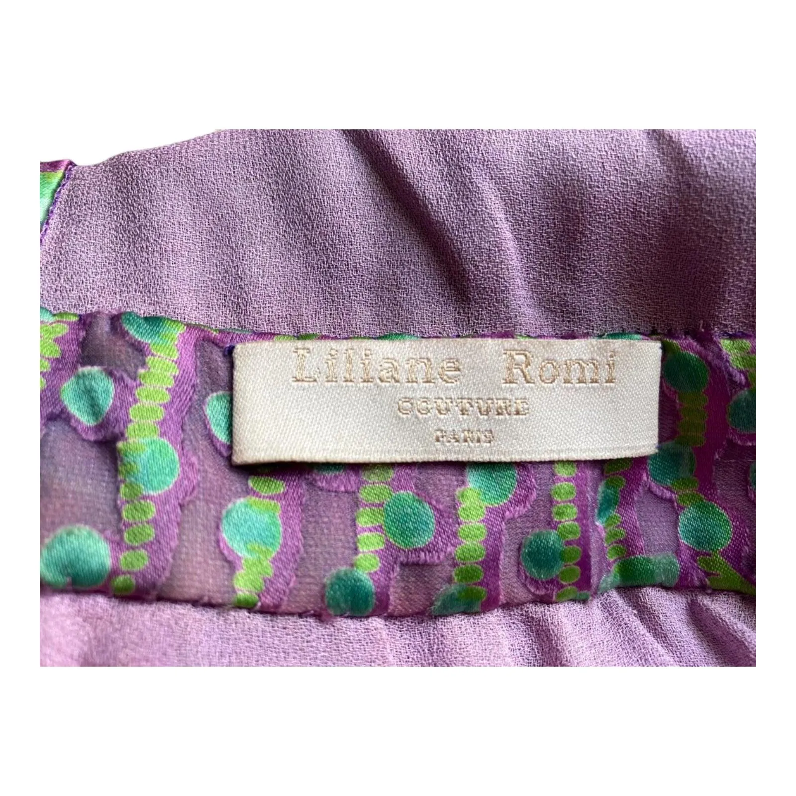 Liliane Romi Couture Purple & Green Sleeveless Full Length Dress UK Size 10