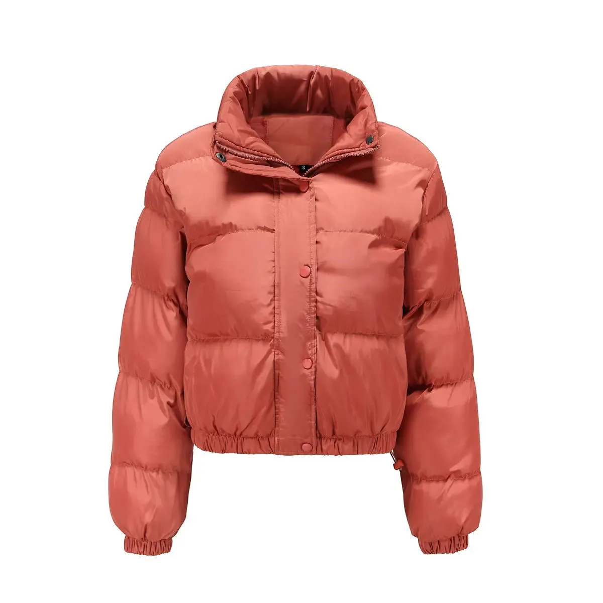 Long Sleeve High Collar Warm Cotton-padded Jacket