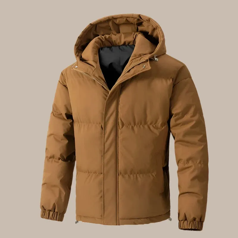 Men Warm Solid Winter Jacket