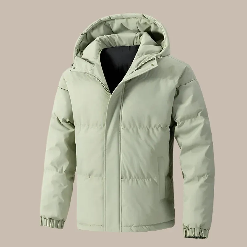 Men Warm Solid Winter Jacket