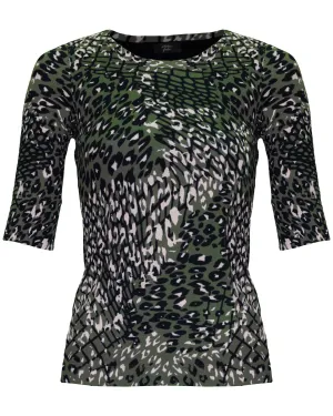 Mesh Leopard Print T-Shirt