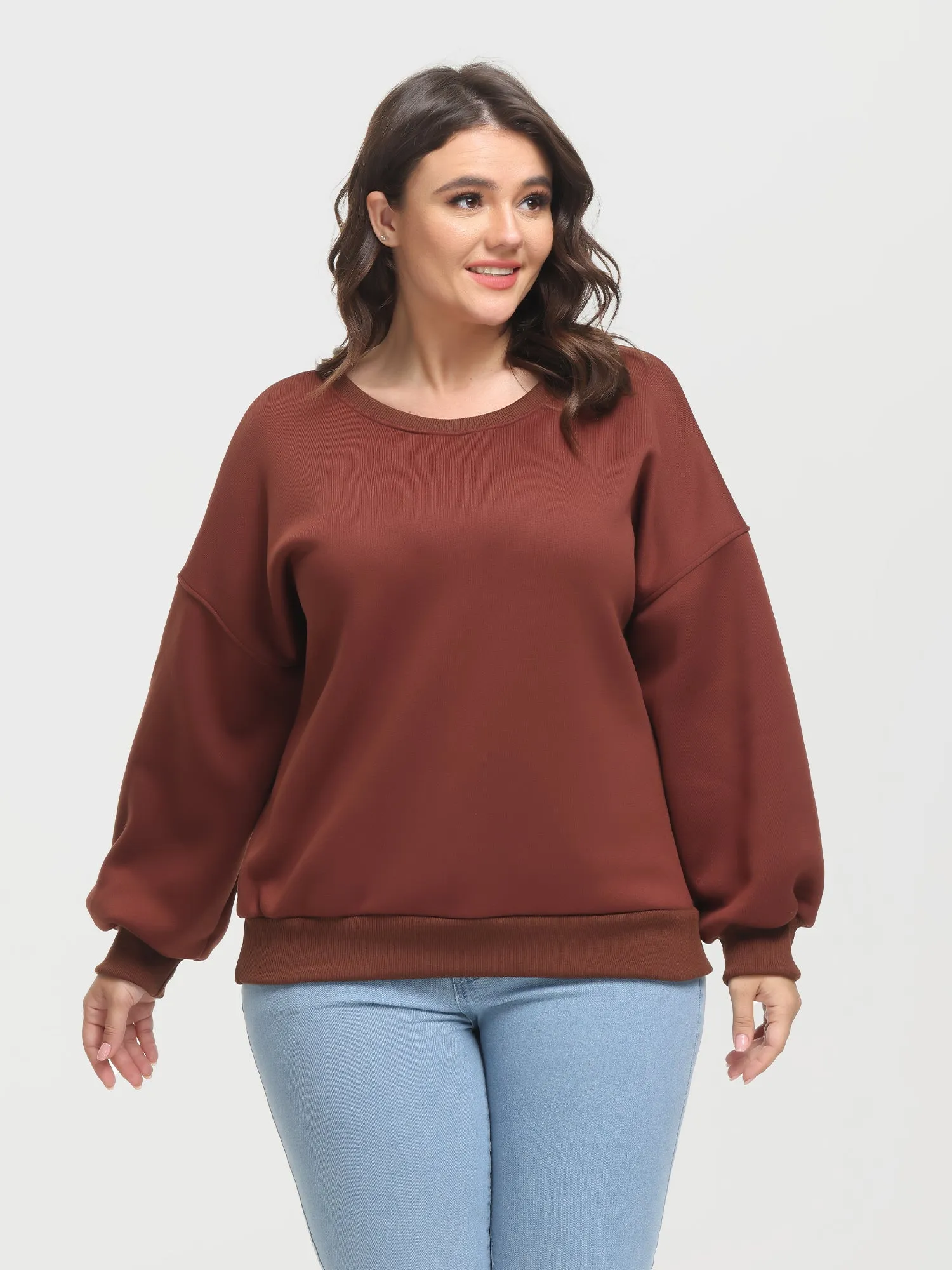 Midsize Casual Fleece Long Sleeve Sweatshirt