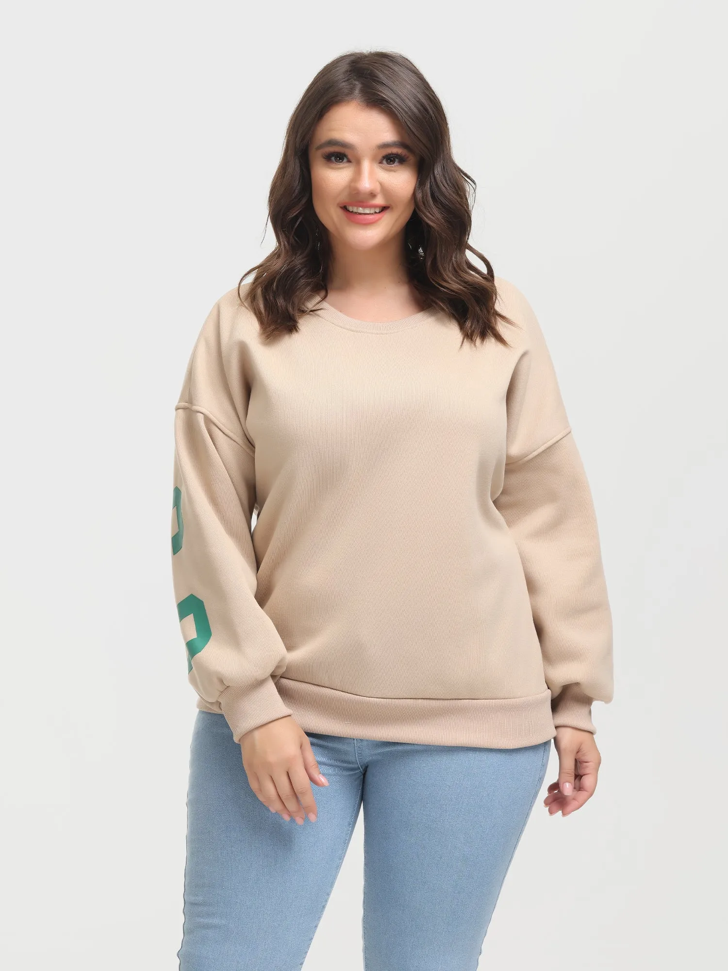 Midsize Casual Fleece Long Sleeve Sweatshirt