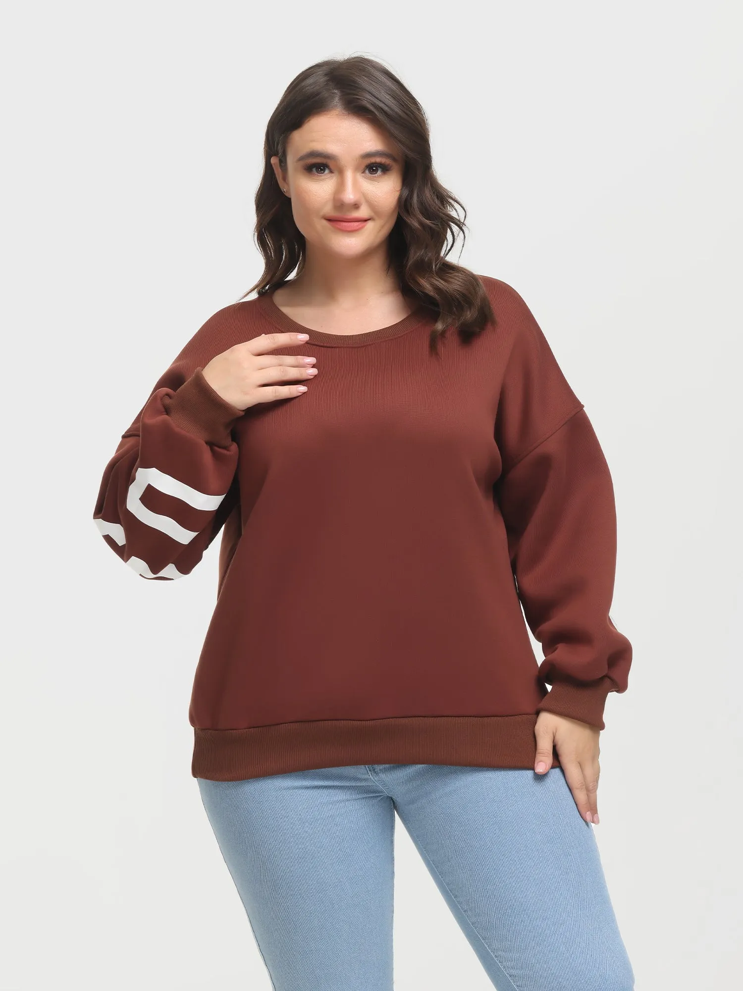 Midsize Casual Fleece Long Sleeve Sweatshirt