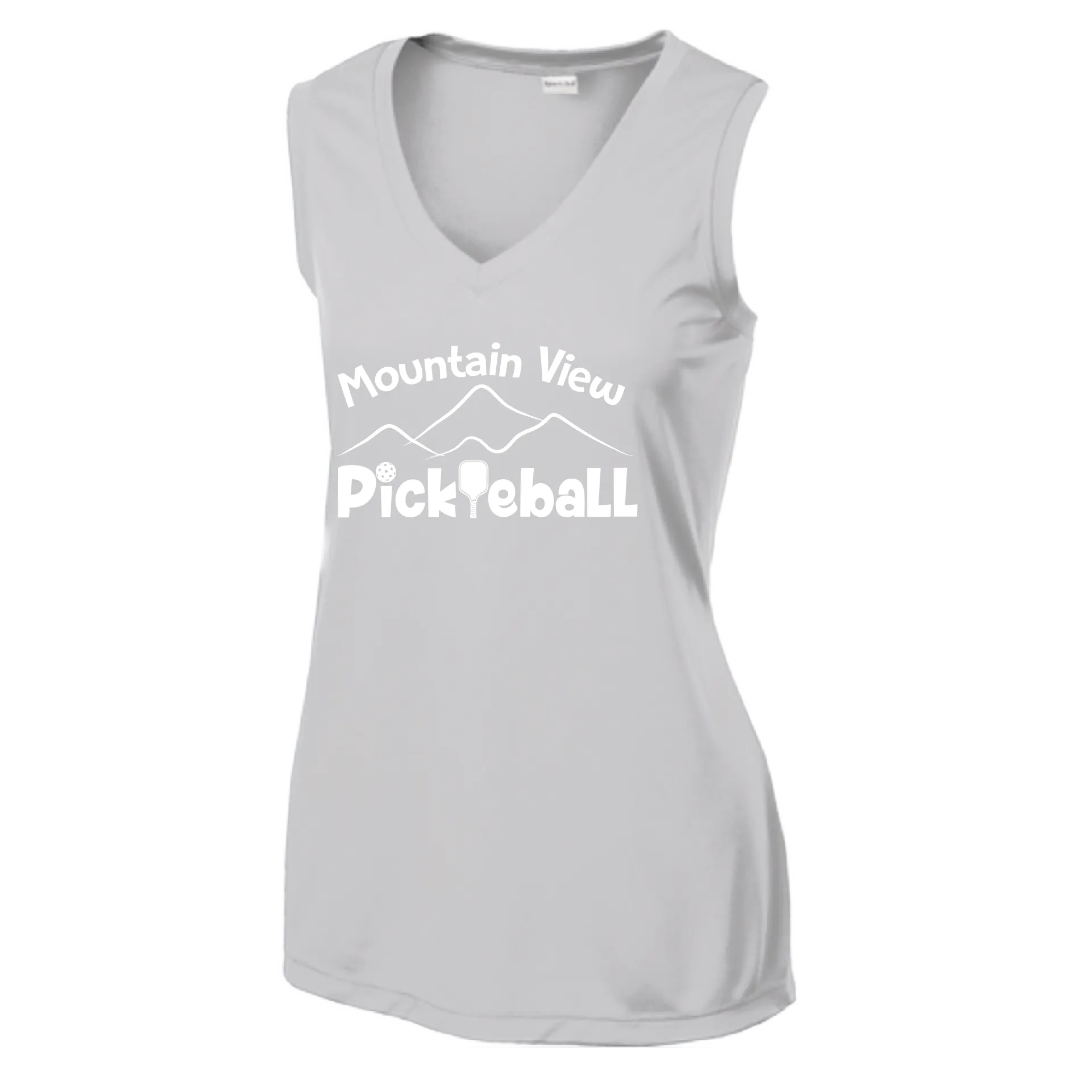 Mountain View Pickleball Club | Women’s Sleeveless Athletic Shirt | 100% Polyester