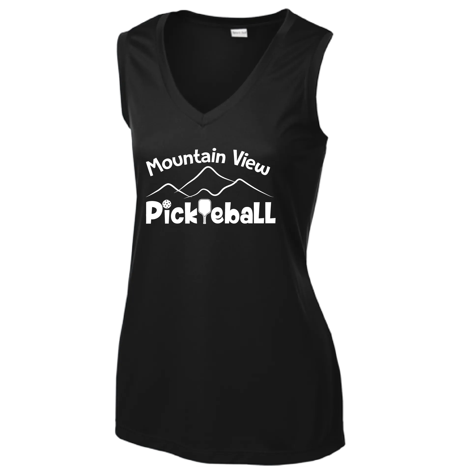 Mountain View Pickleball Club | Women’s Sleeveless Athletic Shirt | 100% Polyester