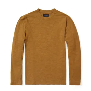 Pima Slub Long Sleeve Tee - Camel