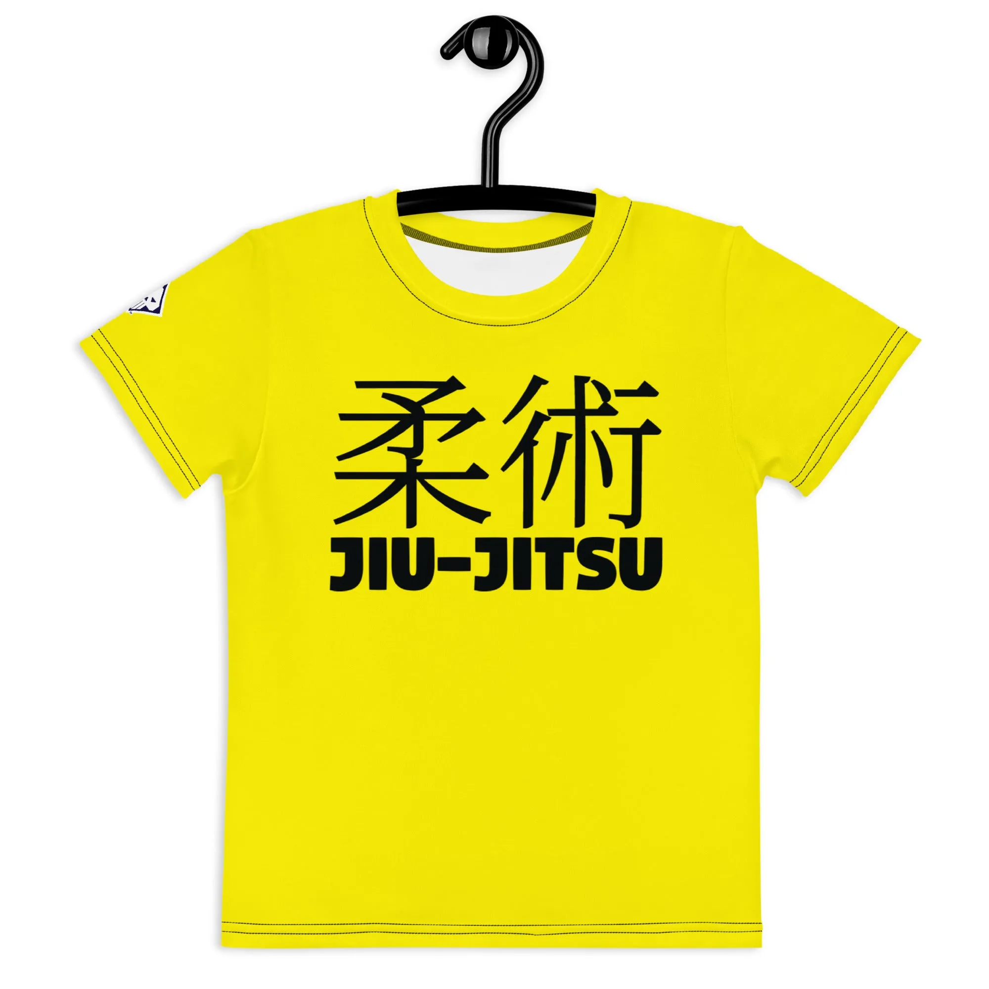 Playful Performance: Girl's Short Sleeve Classic Jiu-Jitsu Rash Guard - Golden Sun