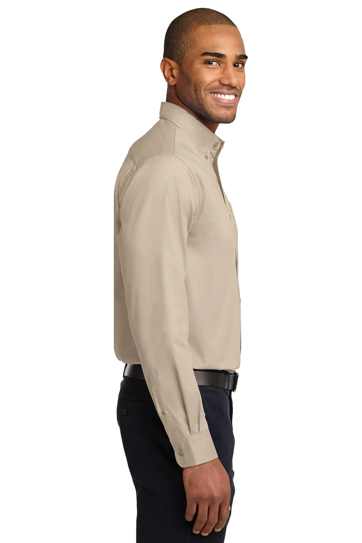 Port Authority Tall Custom Easy Care Shirts, Stone