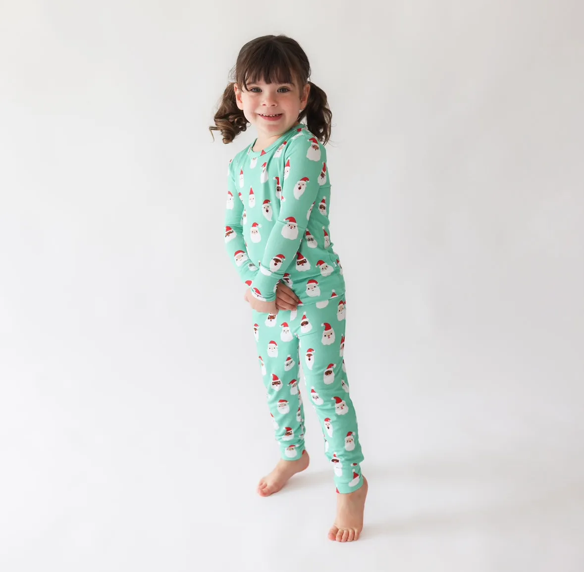 Posh Peanut Premium Long Sleeve Santa Medley Pajamas