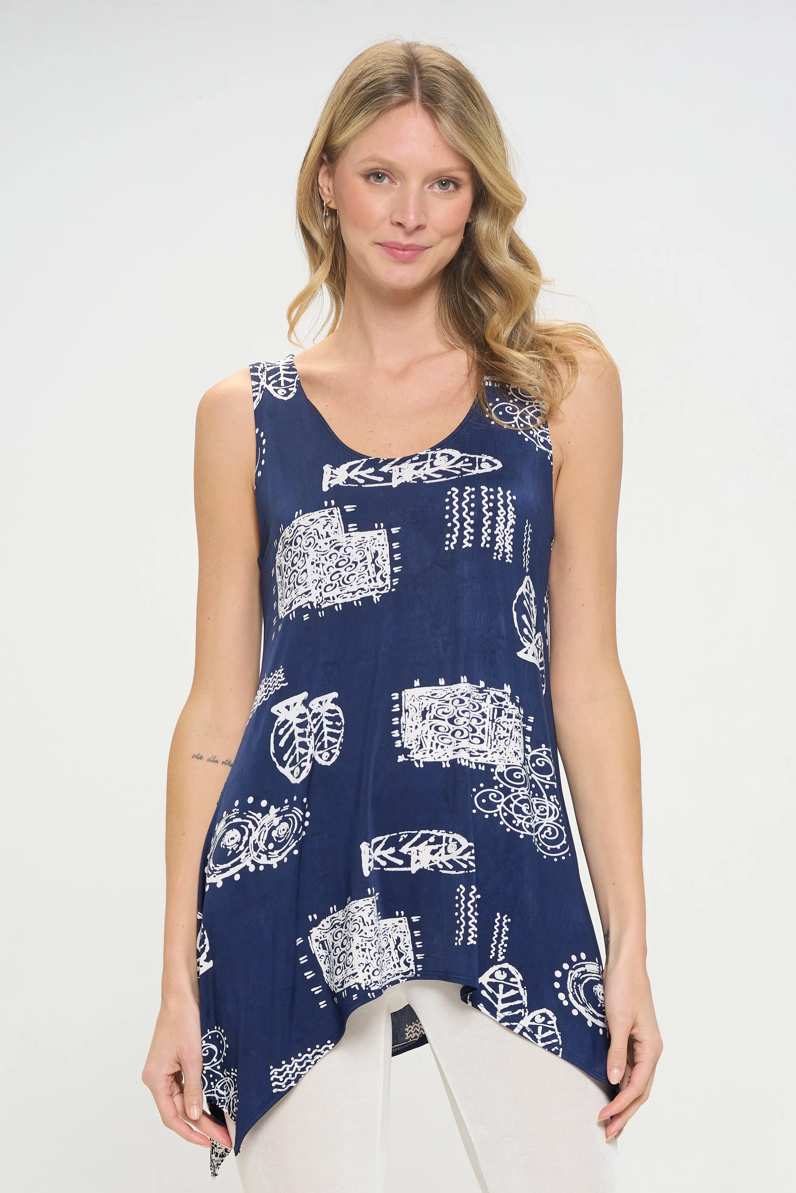 Print HIT Shark Bite Hem Tank- 2057HV-TRP1-W425