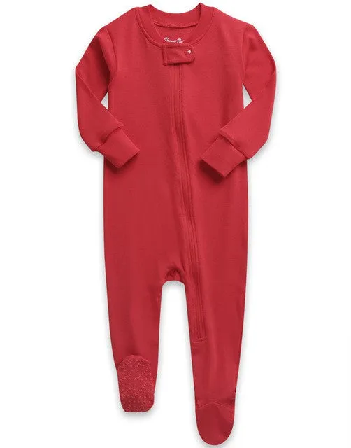 Red Baby Footed Sleepers