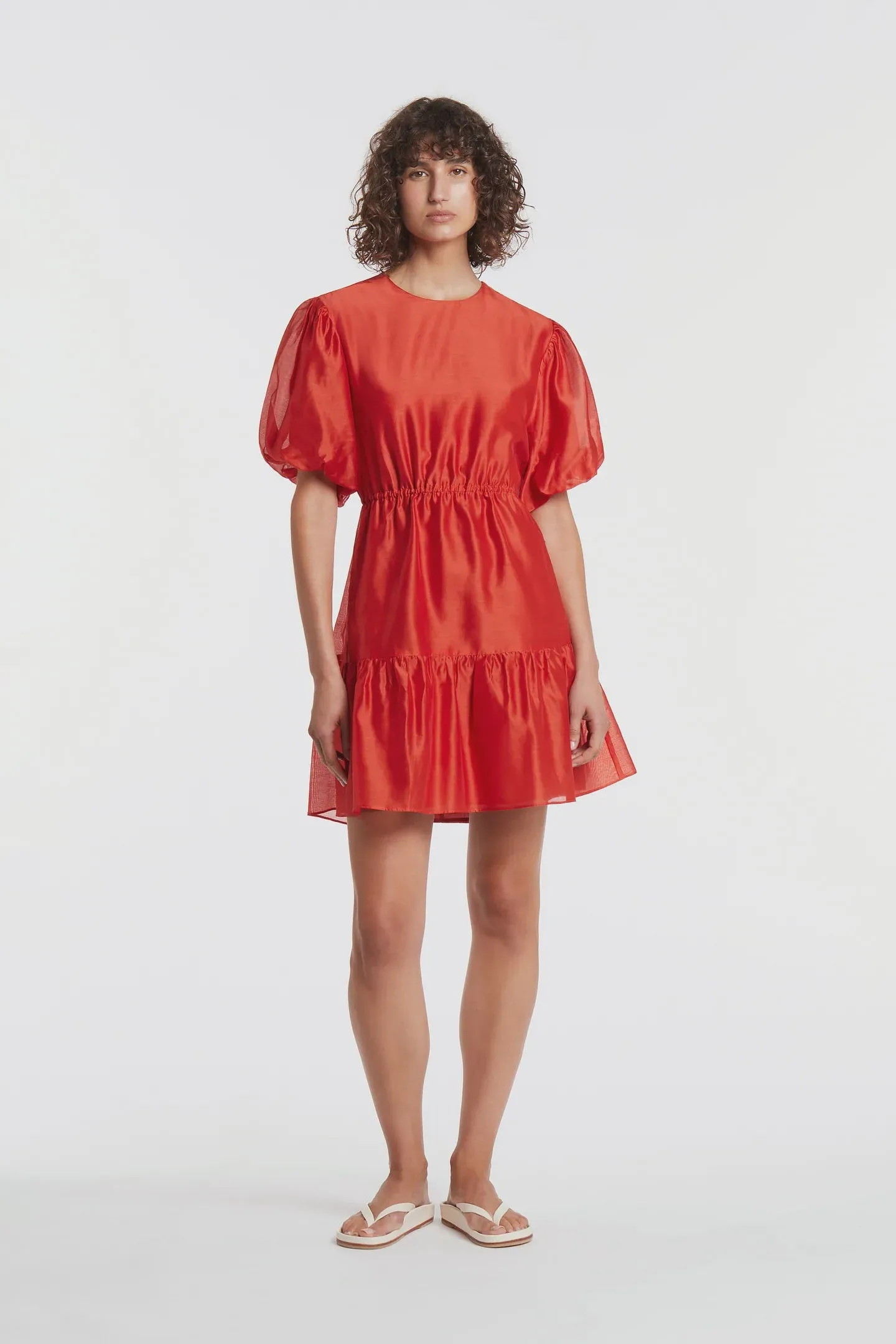 SIR. - Lucelia Puff Sleeve Mini Dress - Red