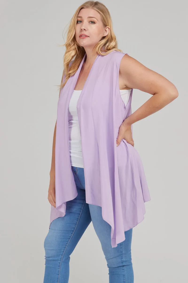 Sleeveless cardigan kimono