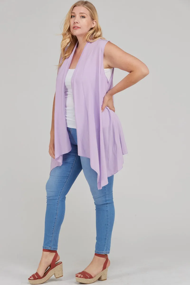 Sleeveless cardigan kimono