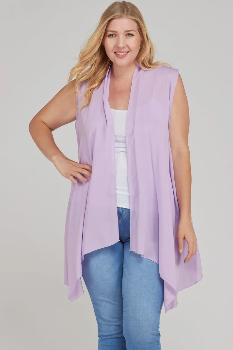 Sleeveless cardigan kimono