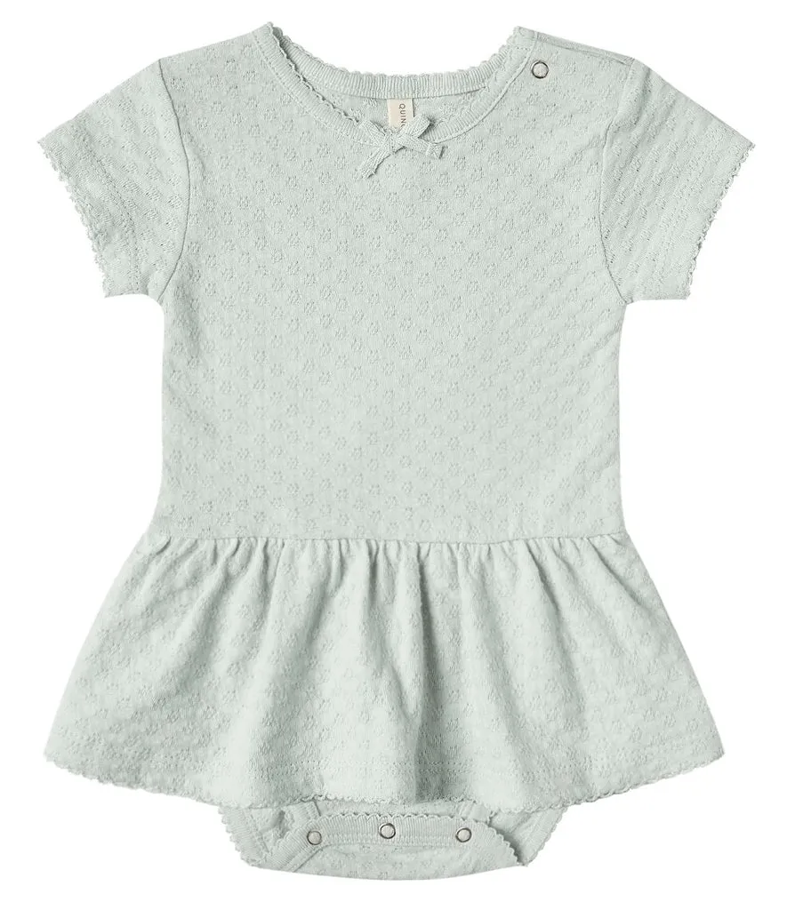 The Ava Skirted Onesie by Quincy Mae - Mint - BABY