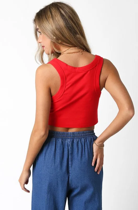 The Hailey top- Red