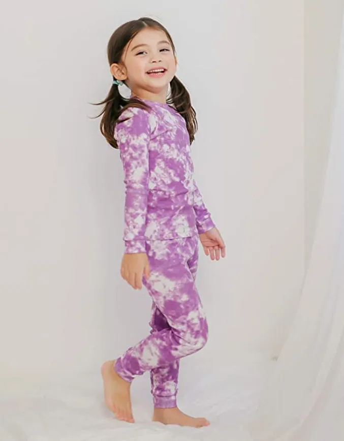 Tie Dye Violet Long Sleeve Pajama