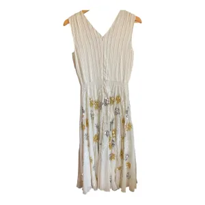 Virgos Lounge Cream Beaded Sleeveless Evening Dress UK Size 10