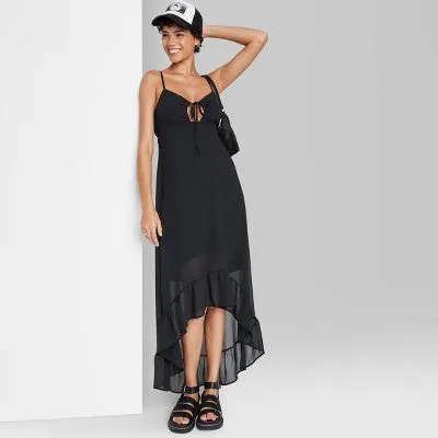 Wild Fable Women's High-Low Hem Chiffon Summer Casual Dress